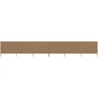 vidaXL Windscherm 6-panelen 800x160 cm stof taupe