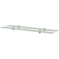 vidaXL Schappen zwevend 2 st 100x20 cm 8 mm glas