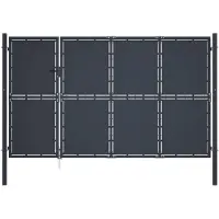 vidaXL Poort 350x150 cm staal antraciet