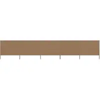 vidaXL Windscherm 5-panelen 600x120 cm stof taupe