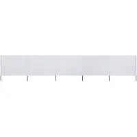 vidaXL Windscherm 5-panelen 600x120 cm stof zandwit