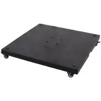Lesli Living Granietplaat Polish op 4 wielen, 90kg zwart, afstand gaten diagonaal 16cm