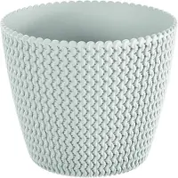 Prosperplast plantenpot kunststof - parel wit - D22 x H19 cm - Plantenpotten