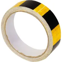 Aidapt zelf klevende reflectie tape zwart geel - 5 meter