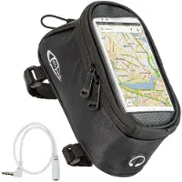 TecTake - Frametas fietstas voor o.a. smartphone e.d. zwart M 401614