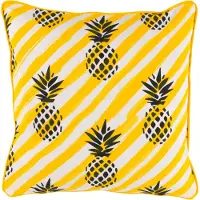 Dutch decor - BIBI - Sierkussen met ananas geel 45x45 cm