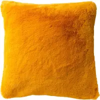 Dutch decor - ZAYA - Kussenhoes 60x60 cm - bontlook - effen kleur - Golden Glow - geel