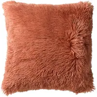 Dutch decor - FLUFFY - Kussenhoes unikleur 45x45 cm - Muted Clay - roze