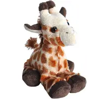 Wild republic knuffel giraffe junior 18 cm pluche geel/bruin