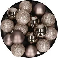 Cosy & Trendy Kerstballen - 12ST- champagne - mix - 6 cm - Kerstbal