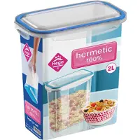 Hega hogar 3x Voedsel plastic bewaarbakje 2 liter transparant - Vershoudbakjes