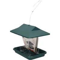 Pro Garden 1x Vogel voederhuisjes voor in de tuin 23 cm - Vogel voedersilo