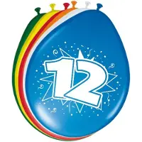 Folat 24x stuks Ballonnen versiering 12 jaar - Ballonnen