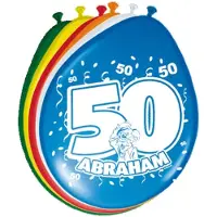 Folat 32x Ballonnen versiering 50 jaar Abraham thema - Ballonnen