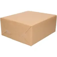 Duni 3x Verjaardag kadopapier bruin 500 x 70 cm kraftpapier - Cadeaupapier