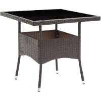 vidaXL Tuintafel poly rattan bruin