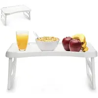 Forte Plastics Schoot tafeltje kleur wit 51 x 33 cm - Dienbladen