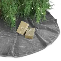 Unique living treeskirt kelsey 120Øcm dark grey kerstboomkleed