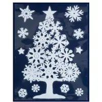 Peha Raamstickers kerst | | 11 stuks (Dennenboom, Sneeuwvlokken)