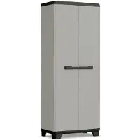 Keter Planet Hoge Kast - Opbergkast - 3 planken - 68x39x173cm - Grijs/Zwart - Recycled Kunststof