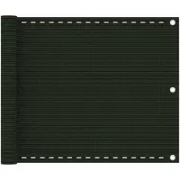 vidaXL Balkonscherm 75x400 cm HDPE donkergroen