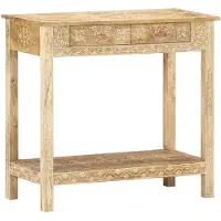 vidaXL Wandtafel 80x35x74 cm massief mangohout