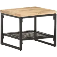 vidaXL Bijzettafel 40x40x35 cm massief mangohout