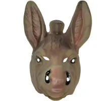 Funny fashion Plastic carnaval/verkleed ezel dieren masker voor volwassenen - Verkleedmaskers