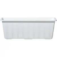 Prosperplast 1x Witte kunststof Agro plantenbakken/bloembakken 50 cm - Plantenbakken