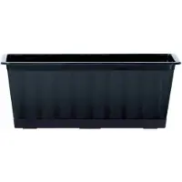 Prosperplast 1x Antraciet kunststof Agro plantenbakken/bloembakken 40 cm - Plantenbakken