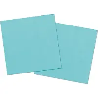 Folat 40x stuks servetten van papier lichtblauw 33 x 33 cm - Feestservetten