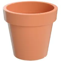 Prosperplast 1x Kunststof bloempotten/plantenpotten 25 cm terracotta - Plantenpotten