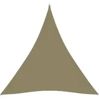 vidaXL Zonnescherm driehoekig 5x7x7 m oxford stof beige