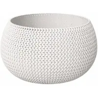 Prosperplast 1x Stuks ronde witte kunststof Splofy bloempotten/plantenpotten 2,3 liter - Plantenpotten