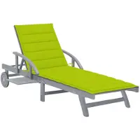 vidaXL Ligbed met kussen massief acaciahout