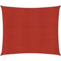 vidaXL Zonnezeil 160 g/m² 6x6 m HDPE rood