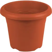 Hega hogar Terra cotta ronde plantenpot/bloempot kunststof diameter 35 cm - Plantenpotten