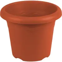 Hega hogar Terra cotta ronde plantenpot/bloempot kunststof diameter 30 cm - Plantenpotten