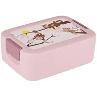 Sunware lunchbox met bentobakje aap roze / donkerroze