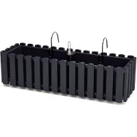 Prosperplast plantenbak - kunststof - 58 cm - antraciet grijs - Plantenpotten