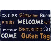 Ivol Kokosmat 'Welcome / Bienvenue / Bienvenido / Guten Tag' - 50x80 cm