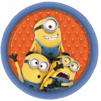 Disney 16x Minions kartonnen bordjes 23 cm - Feestbordjes