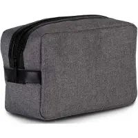 Kimood Reis toilettas/etui zwart 20 cm voor heren/dames - Toilettassen