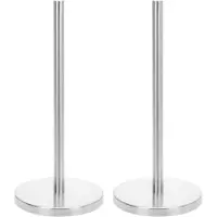 Excellent houseware Set van 2x Rvs keukenrolhouders rond 15 x 33 cm - Keukenrolhouders