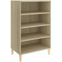 vidaXL Dressoir 57x35x90 cm bewerkt hout sonoma eikenkleurig