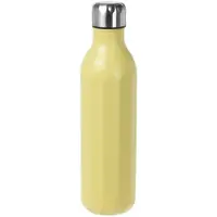 Excellent houseware RVS thermosfles / isoleerfles voor onderweg 500 ml pastel geel - Thermosflessen
