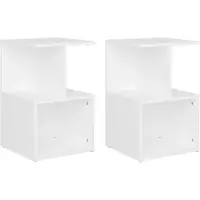 vidaXL Nachtkastjes 2 st 35x35x55 cm bewerkt hout wit