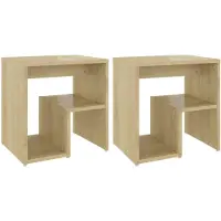 vidaXL Nachtkastjes 2 st 40x30x40 cm bewerkt hout sonoma eikenkleurig