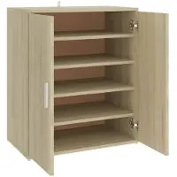 vidaXL Schoenenkast 60x35x70 cm bewerkt hout sonoma eikenkleurig