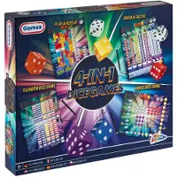 Grafix 4-in-1 Dobbelspellen | Gezelschapsspel voor kinderen en volwassenen | Combinatie van tactiek- en geluk